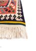 nayaab blue wool flat weaves Rug - Corner nayaab blue wool flat weaves Rug - Corner