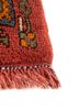 aalam red and orange wool hand knotted Rug - Corner