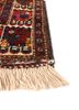 aalam red and orange wool hand knotted Rug - Corner