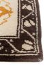 aalam beige and brown wool hand knotted Rug - Corner