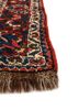 aalam red and orange wool hand knotted Rug - Corner