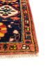 aalam red and orange wool hand knotted Rug - Corner