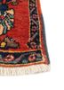 aalam red and orange wool hand knotted Rug - Corner