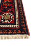 aalam red and orange wool hand knotted Rug - Corner