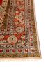 gulmarg red and orange silk hand knotted Rug - Corner
