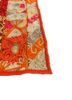 aalam red and orange wool hand knotted Rug - Corner aalam red and orange wool hand knotted Rug - Corner