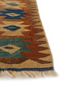 nayaab blue wool flat weaves Rug - Corner