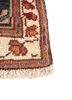 aalam red and orange wool hand knotted Rug - Corner