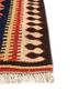 nayaab red and orange wool flat weaves Rug - Corner