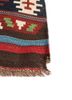 nayaab red and orange wool flat weaves Rug - Corner