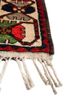 aalam red and orange wool hand knotted Rug - Corner
