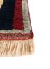 zuri blue wool hand knotted Rug - Corner