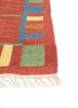 nayaab red and orange wool flat weaves Rug - Corner