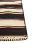 nayaab grey and black wool flat weaves Rug - Corner