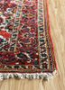 aalam red and orange wool hand knotted Rug - Corner aalam red and orange wool hand knotted Rug - Corner