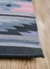 bedouin blue cotton flat weaves Rug - Corner