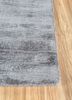 basis blue viscose hand loom Rug - Corner basis blue viscose hand loom Rug - Corner