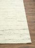 saga beige and brown wool hand loom Rug - Corner