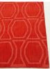 tesoro red and orange wool hand loom Rug - Corner