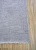 manifest grey and black wool and silk hand knotted Rug - Corner