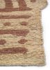 hula beige and brown jute and hemp hand knotted Rug - Corner