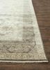 gulmarg grey and black silk hand knotted Rug - Corner