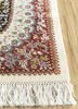 gulmarg red and orange silk hand knotted Rug - Corner