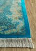 gulmarg blue silk hand knotted Rug - Corner gulmarg blue silk hand knotted Rug - Corner