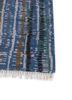 hula blue jute and hemp hand knotted Rug - Corner