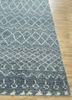 zuri grey and black wool hand knotted Rug - Corner
