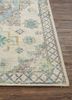 erbe ivory wool hand knotted Rug - Corner