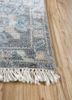 far east blue wool hand knotted Rug - Corner