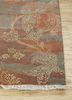 pansy red and orange wool and silk hand knotted Rug - Corner pansy red and orange wool and silk hand knotted Rug - Corner