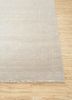 aurora beige and brown wool and silk hand knotted Rug - Corner