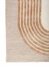 come around red and orange wool and viscose hand tufted Rug - Corner