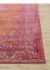 free verse by kavi red and orange wool and silk hand knotted Rug - Corner