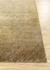 free verse by kavi beige and brown wool and silk hand knotted Rug - Corner