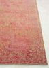 free verse by kavi red and orange wool and silk hand knotted Rug - Corner