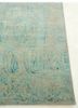 free verse by kavi green wool and silk hand knotted Rug - Corner