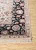 aurora ivory wool and silk hand knotted Rug - Corner