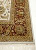 aurora ivory wool and silk hand knotted Rug - Corner