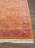 aurora red and orange wool and silk hand knotted Rug - Corner aurora red and orange wool and silk hand knotted Rug - Corner