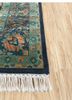 aurora blue wool and silk hand knotted Rug - Corner aurora blue wool and silk hand knotted Rug - Corner