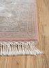 aurora red and orange wool and silk hand knotted Rug - Corner aurora red and orange wool and silk hand knotted Rug - Corner