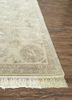 aurora ivory wool and silk hand knotted Rug - Corner