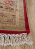 aurora red and orange wool and silk hand knotted Rug - Corner