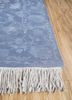 aurora blue wool and silk hand knotted Rug - Corner aurora blue wool and silk hand knotted Rug - Corner