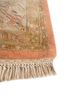 aurora red and orange wool and silk hand knotted Rug - Corner aurora red and orange wool and silk hand knotted Rug - Corner