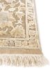 aurora beige and brown wool and silk hand knotted Rug - Corner