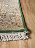 aurora green wool and silk hand knotted Rug - Corner aurora green wool and silk hand knotted Rug - Corner